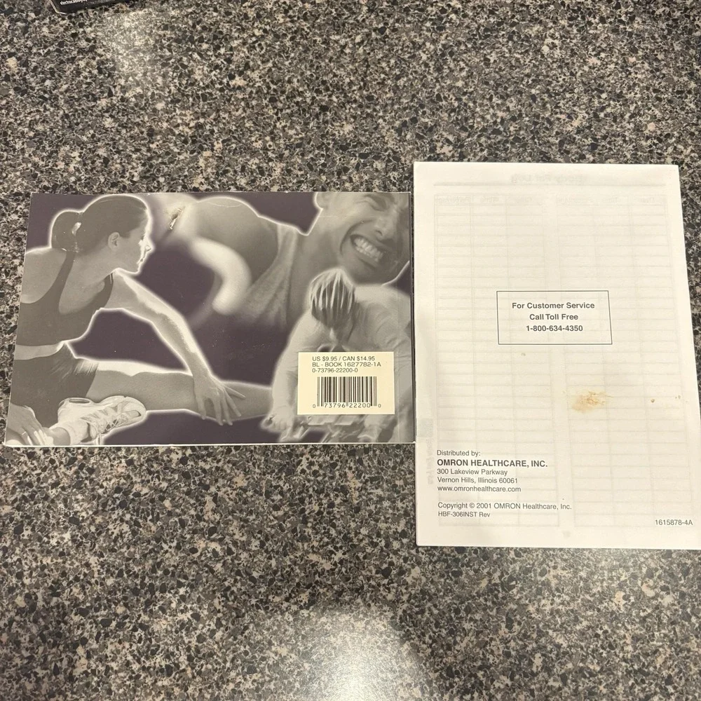 Omron HBF-306BL Body Logic Handheld Body Fat Analyzer & Manual & Fitness Guide